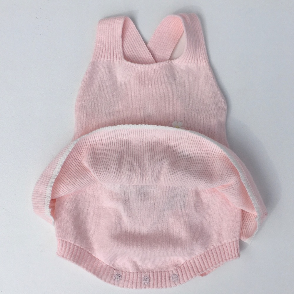 Angel Dear Pink Knit Skirted Romper 3-6M - Picture 3 of 6